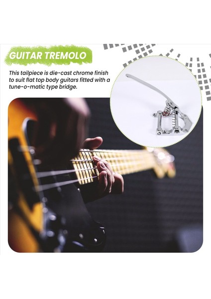 Gitar Vibrato Tailpiece Tremolo Düz Üst Gövde Tremolo Ünitesi Tele Sg Lp Vb Için Elektro Gitarlar (Gümüş) (Yurt Dışından) indirimleri