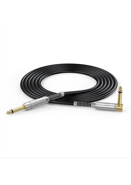 Gitar Kablosu 10FT Enstrüman Kabloları Elektro Gitar Amp Kordosu 1/4 Inç Altın Kaplama Kriko 6 35MM Kablo Örgülü Net Olmadan (Yurt Dışından)