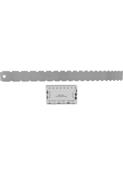Gibson 24 75 Inç ve Fender 25 5 Inç Elektro Gitarlar Için String Action Cetvel Gauge ile Gitar Boyun Çentikli Düz Kenar Luthiers Aracı (Yurt Dışından)