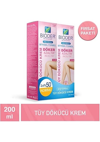 Bioder Tüy Dökücü Krem Bio-Epilation Kadınlar Için 100 ml 2 Adet modelleri