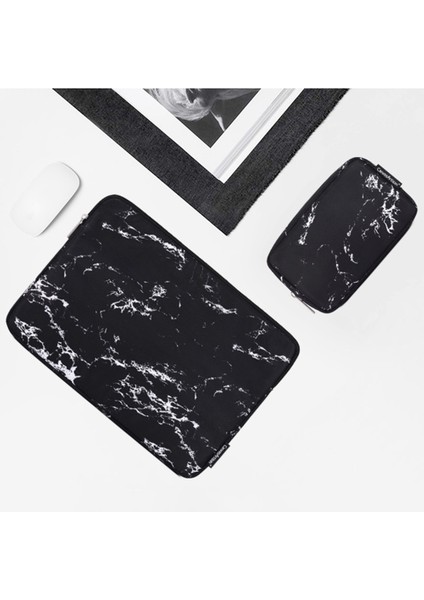 H32-T0111 Mermer Desenli Taşınabilir Taşıma 13 Inç Dizüstü Çizilmez Kol Dizüstü Bilgisayar Su Geçirmez Ince Kılıf ve Küçük Çanta - Beyaz (Yurt Dışından) fırsatları