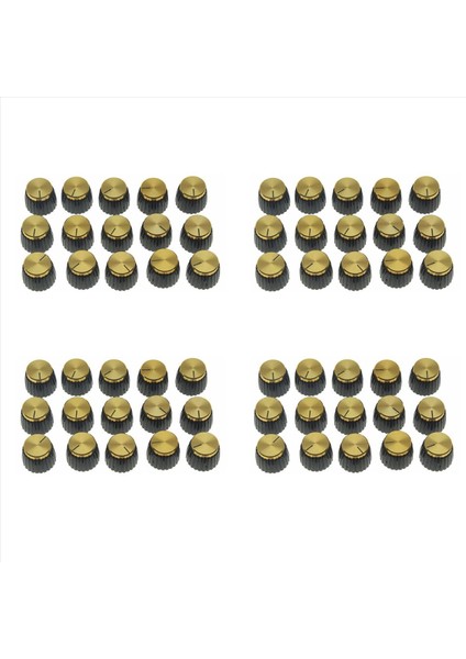 60 Pcs Gitar Amp Amplifici Sipariş Bakımları Siyah Altın Alumınum Cap Üstü 6mm Çapı Saksılar Marshall Amplifikatörler (Yurt Dışından)