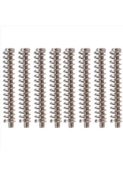 8 Pcs M2 5X32MM Elektro Gitar Humbucker Pikapları Yükseklik Vidasını ve Yayını Ayar - Pitch 0 4mm - Gümüş (Yurt Dışından)