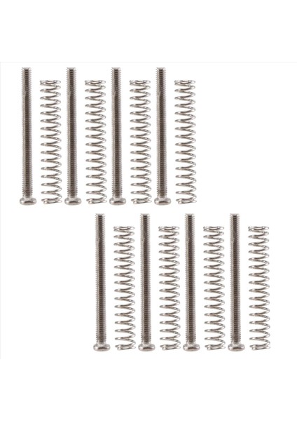 8 Pcs M2 5X32MM Elektro Gitar Humbucker Pikapları Yükseklik Vidasını ve Yayını Ayar - Pitch 0 4mm - Gümüş (Yurt Dışından) fiyatları
