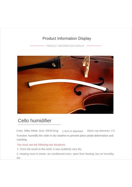 4x Vello Nemlendirici Panel Ses Deliği Nemlendirici Tüp Bulma Için Bakım Çello Müzik Aletleri Parçaları (Yurt Dışından) fiyatları