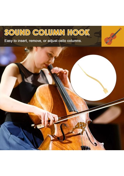 Çello Ses Post Setter Çello Onarım Aracı Metal Sütun Kanca Aracı Çello Aksesuar Kavisli (Yurt Dışından) fırsatları