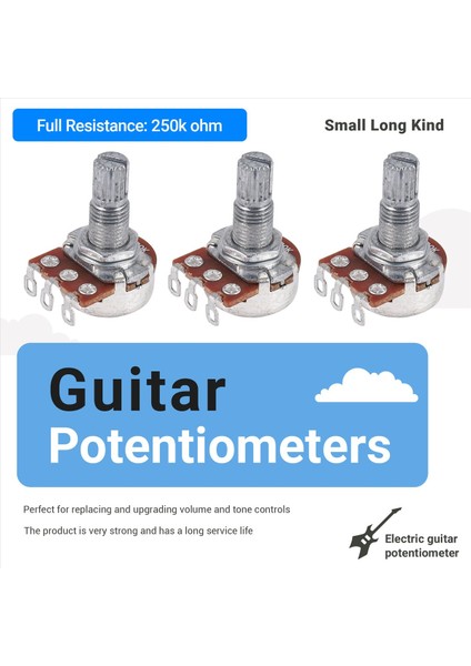Gitar Küçük Boyutlu Tencereler B250K Gitar Bas Parçaları Için Potansiyometreler (10 Paket) (Yurt Dışından) fırsatları