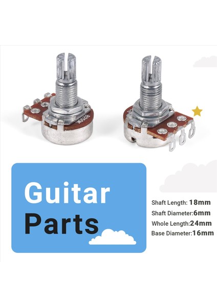 Gitar Küçük Boyutlu Tencereler B250K Gitar Bas Parçaları Için Potansiyometreler (10 Paket) (Yurt Dışından) indirimleri