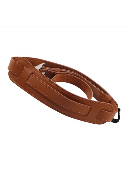 Dayanıklı Deri ve Metal Toka Elektro Gitar Kayış Kayışı Omuz Ped Ayarlanabilir Vintage Gitar Kayışları-Kahverengi Renk (Yurt Dışından) modelleri
