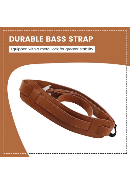 Dayanıklı Deri ve Metal Toka Elektro Gitar Kayış Kayışı Omuz Ped Ayarlanabilir Vintage Gitar Kayışları-Kahverengi Renk (Yurt Dışından) fırsatları