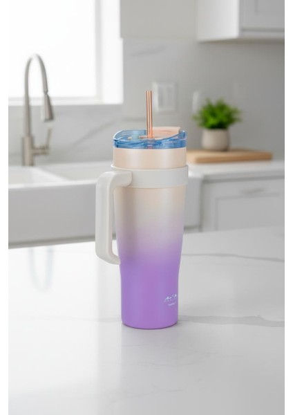 Horizon - Pipetli Termos Bardak Pembe 1000ML fiyatları