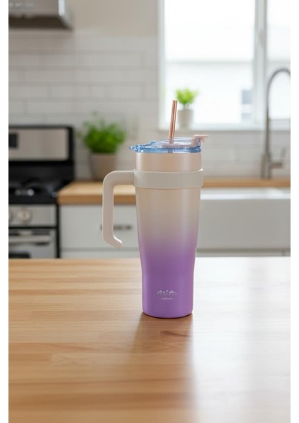 Horizon - Pipetli Termos Bardak Pembe 1000ML fırsatları