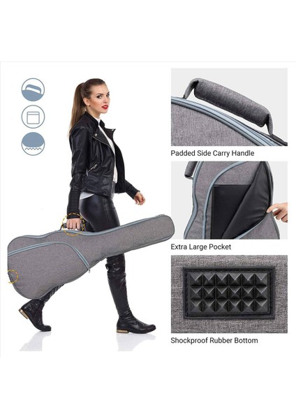 2x Elektro Gitar Konseri Çantası 12MM Dolgu Çift Ayarlanabilir Omuz Elektro Gitar Bas Gitar Klasik Gitar Daha Fazla (Yurt Dışından) fiyatları