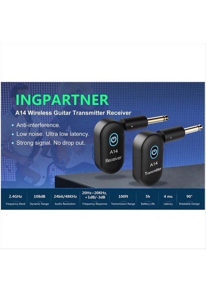 A14 Kablosuz Şanzıman Gitar Bas Elektrikli Blow Pilesi 2 4 Alıcı Verici 6 35 Alıcı Iletim Sistemi (Yurt Dışından) fiyatları