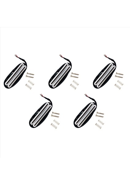 5x Sıcak Raylı Pikaplar Çift Track 11K Alnico5 Gitar Pikap Fit Fender Strat Squier Tele Elektro Gitar Beyaz (Yurt Dışından)