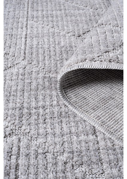 Yalın Bukle Salon Halısı Hav Vermez Mutfak Halısı Çocuk Odası Halısı Koridor 5579 Gri