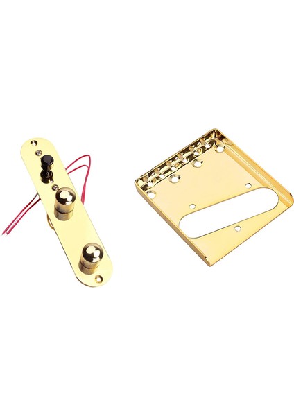 Eyer Köprü Plakası 3 Yolu Anahtar Kontrol Plakası Altın ve Üst Yükleyicisi Çamurluk Telecaster (Gold) 85 5 mm Için (Yurt Dışından)