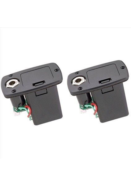 Elektrikli Akustik Gitar Bas Depolama Kapağı Değiştirme Için 2x Abs 9V Gitar Pil Pil Kılıf Kutusu (Yurt Dışından)