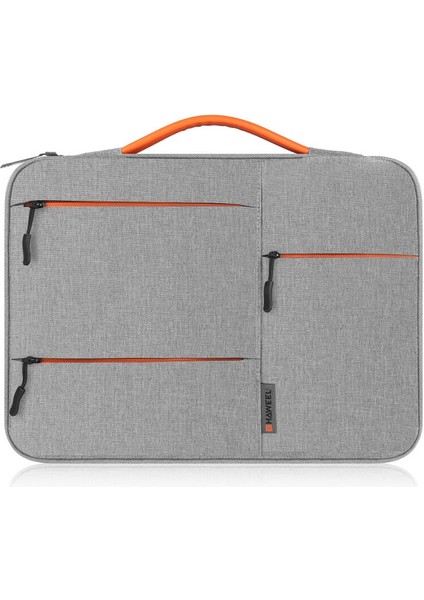 Haweel HWL2166 15 Inç Dizüstü Bilgisayar Için Saplı Fermuarlı Evrak Çantası - Gri (Yurt Dışından)