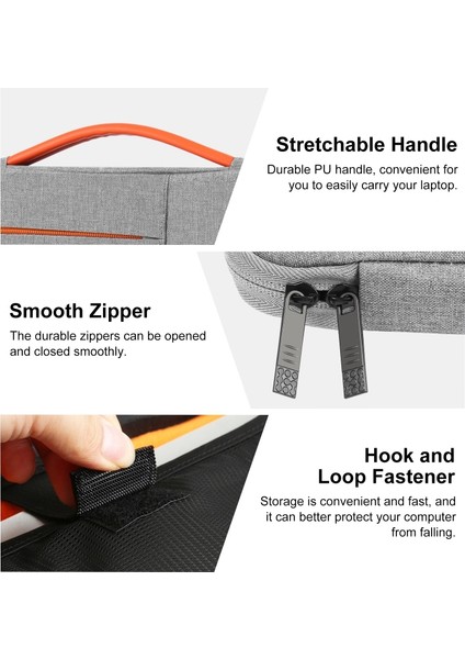 Haweel HWL2166 15 Inç Dizüstü Bilgisayar Için Saplı Fermuarlı Evrak Çantası - Gri (Yurt Dışından) fiyatları