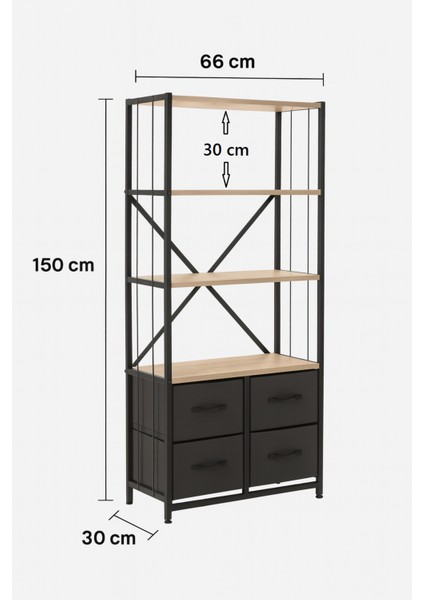 4 Çekmeceli 4 Raflı Kitaplık Çalışma Odası Düzenleyici Metal Kitaplık Deri Çekmeceli Kitaplık fırsatları