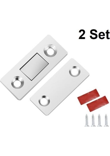 Buffer® 2 Çift Çok Amaçlı Kapı Kapak Dolap Çekmece Mobilya Durdurucu Kapatıcı Mıknatıslar