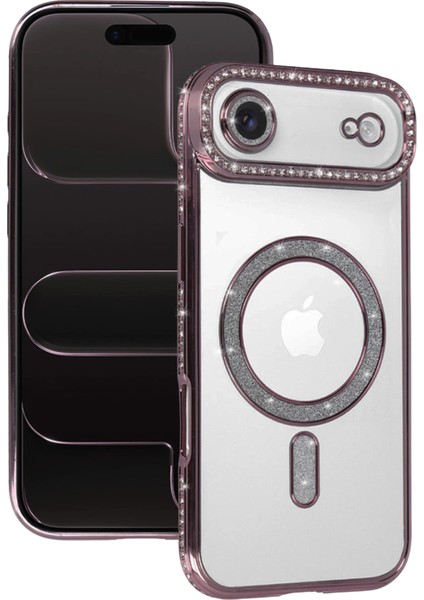 Mtxdpn Newface Apple Iphone 17 Air Joke Simli Magneticsafe Kılıf - Pembe