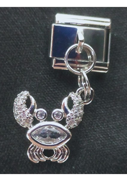 Yengeç Burcu Charm, Italyan Bileklik Uyumlu Paslanmaz Çelik