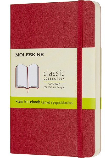 Çizgisiz Kırmızı Defter Cep Boy Soft Kapak