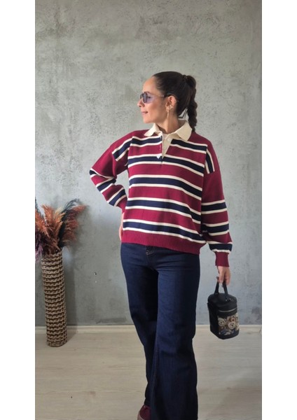 Çizgili Polo Yaka Triko fırsatları