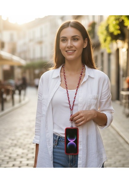 Trabzonspor Paracord Örgü Telefon Boyun Askısı Tüm Kılıflara Uyumlu