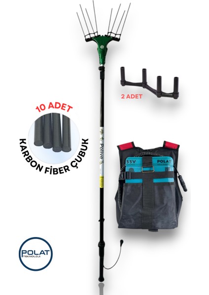 Polıve 5000 Zeytin Hasat Makinesi ve Polat Lityum Sırt Çantalı Bataryalı