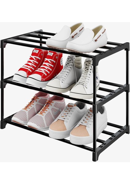 Çok Fonksiyonlu 3 Katmanlı Basit Raf Depolama Ayakkabı Dolabı (Yurt Dışından)