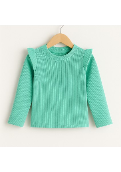 Kız Çocuk 3'lü Uzun Kollu Badi. 6 Ay 7 Yaş Arası 3 Lü Badi Seti Fırfır Detaylı %100 Pamuk Kız Bebek fırsatları