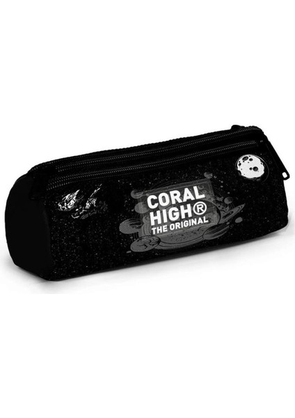 Siyah Galaxy Desenli Üç Bölmeli Kalem Çantası 11171