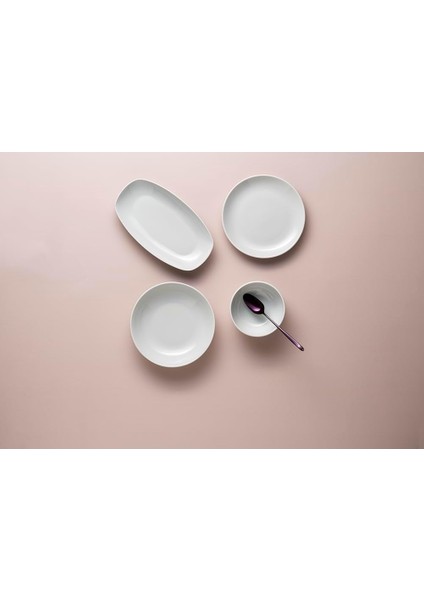 Lebon Beyaz 27 Parça 6 Kişilik Yemek Takımı