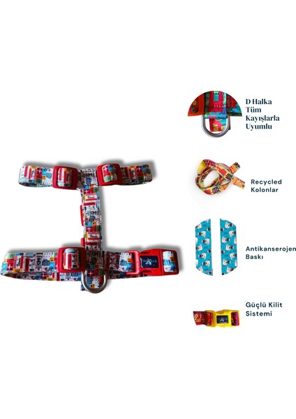 Design H Tipi Göğüs Tasması, Köpek Göğüstasması, Travel modelleri