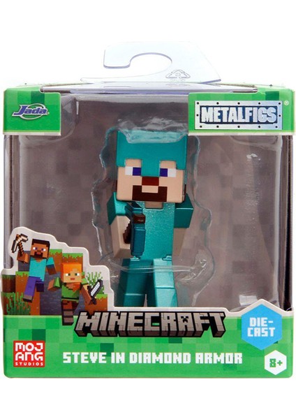 Minecraft Metal Tekli Figür Steve In Diamond Armor