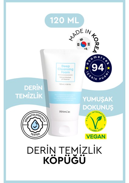 Deep Cleansing Foam Yüz Temizleyici Köpük 120 ml