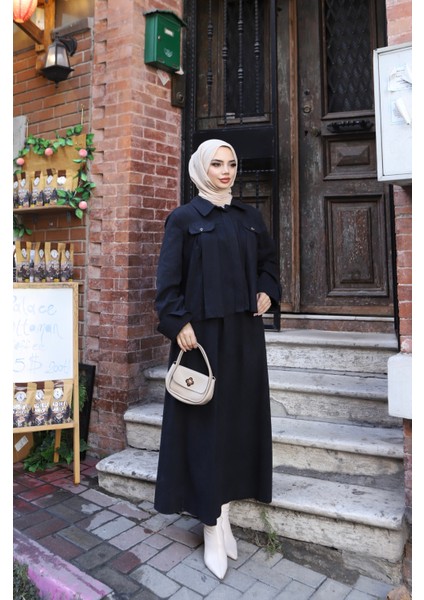 Cepli Detaylı Süet Etekli Takım fiyatları