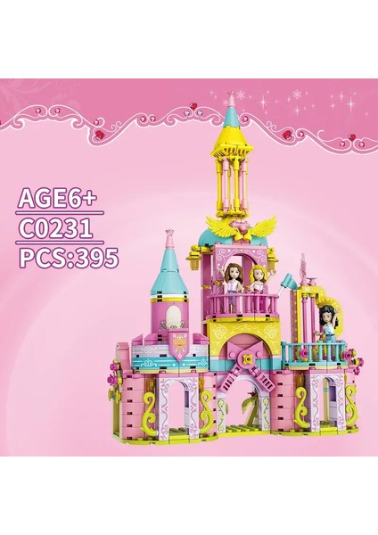 Kız Prenses Melek Aşk Kalesi Küçük Taşları Birleştirme Oyunu PCS:395 Parça modelleri