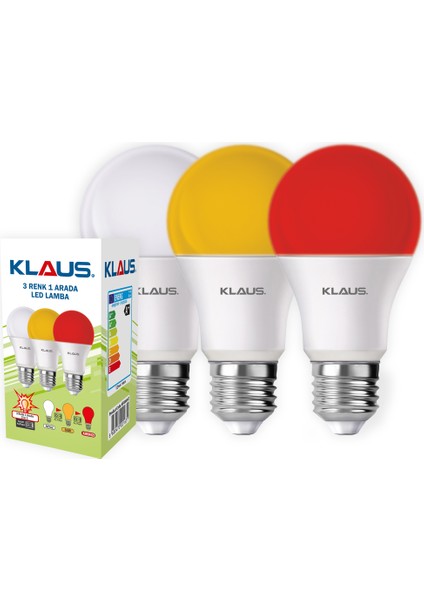 Klaus 3 In 1 LED Lamba Gece Lambası