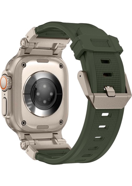 Apple Watch 11 10 46MM 9 8 7 6 Se Ultra Uyumlu 49-46-45-44-42MM Metal Pimli Tokalı Premium Silikon Kordon – Dayanıklı Spor Rubber Kayış fiyatları