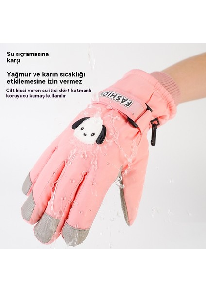Kışlık Karikatür Köpekli Kadınlar Için Yün Kaplı Isıtıcı, Soğuktan Koruyan Sevimli Parmak I Eldiven (Yurt Dışından) fırsatları