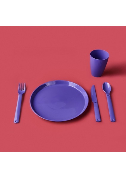 Living 6 Kişilik Piknik Seti - Mor
