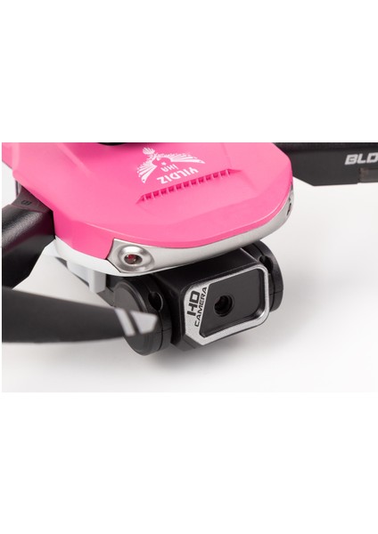 Heki Skymaster Fırçasız Motor, Çift Kameralı Engel Sensörlü Hobi Dronu (Pembe, 1 Bataryalı)