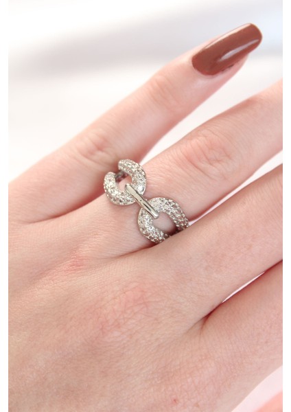 Zirkon Taşlı Silver Renk Ayarlanabilir Yüzük fiyatları