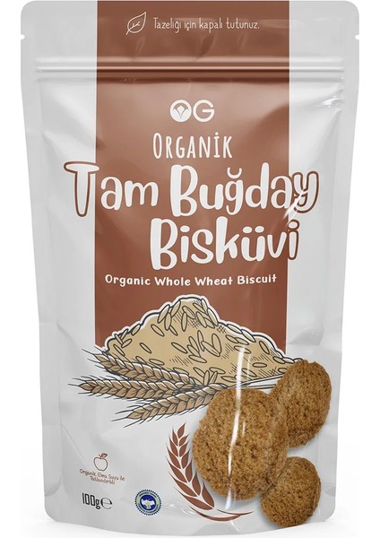 Buğz Og Natural Organik Tam Buğday Bisküvi (100 Gr)