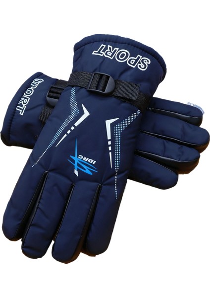 Kış Için Isıtmalı Büyük Pamuklu Kalınlaştırılmış Kışlık Baskılı Cilt Duyarlı Parça Eldiven (Yurt Dışından)