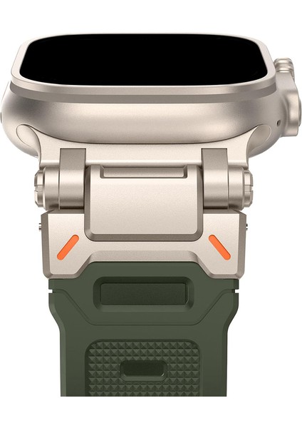 Apple Watch 11 10 46MM 9 8 7 6 Se Ultra Uyumlu 49-46-45-44-42MM Metal Pimli Tokalı Premium Silikon Kordon – Dayanıklı Spor Rubber Kayış fırsatları